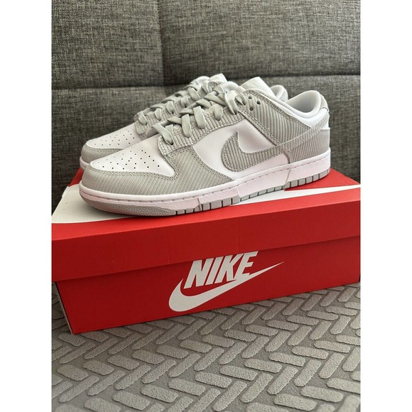 Nike Dunk Low Light Silver Corduroy FN7658-100 (Size 12W/10.5M) main image 6